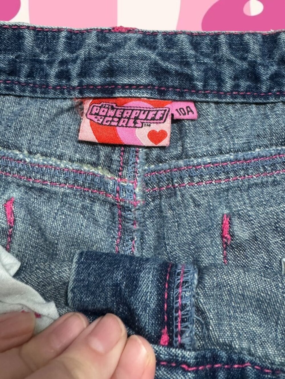 Vintage 2006 Powerpuff Girls Matching Set Girls 10 Jeans 8 Top Y2K Rare Grail - Picture 4 of 16